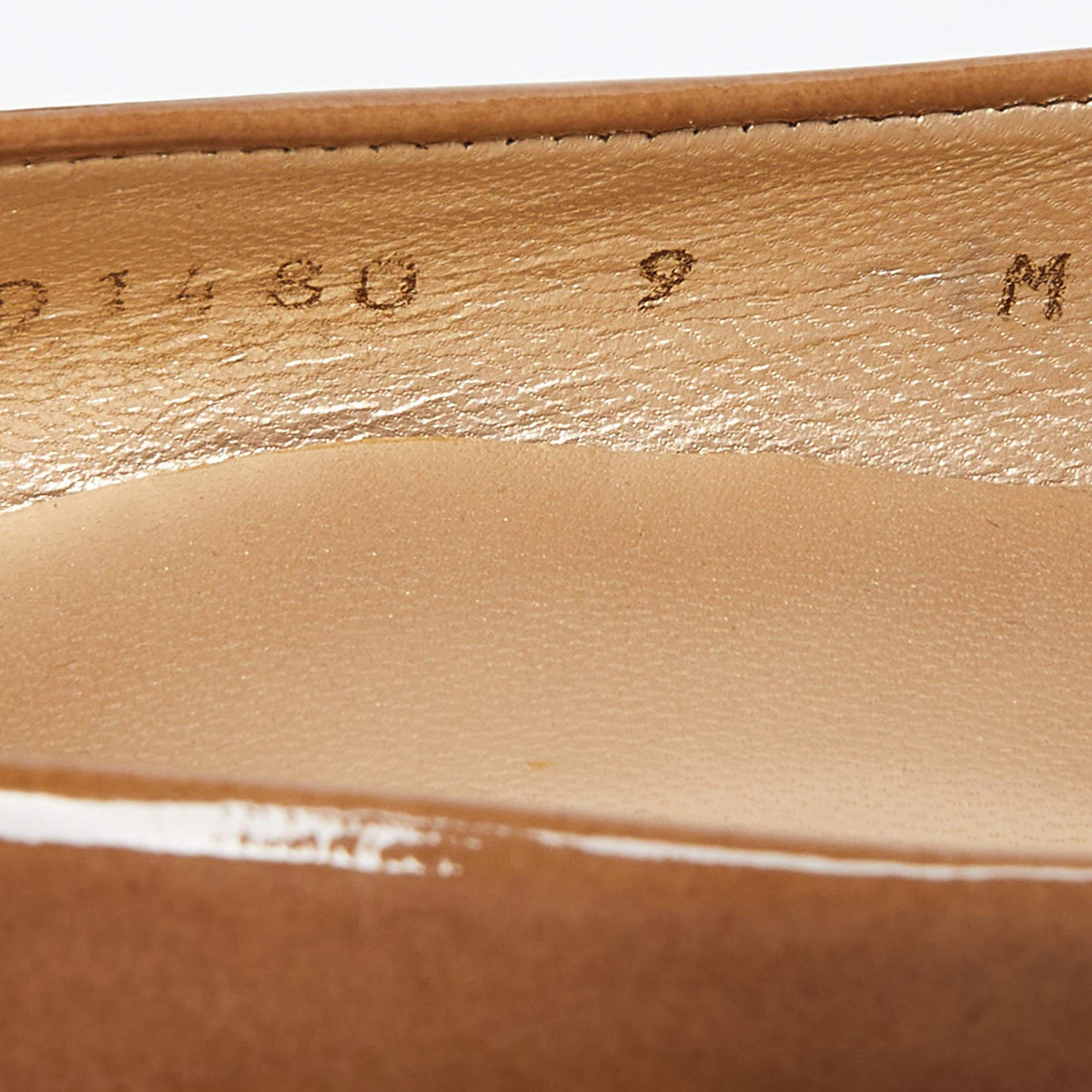Stuart Weitzman Brown Patent Leather Peep Toe Platform Pumps Size 39.5 For Sale 1