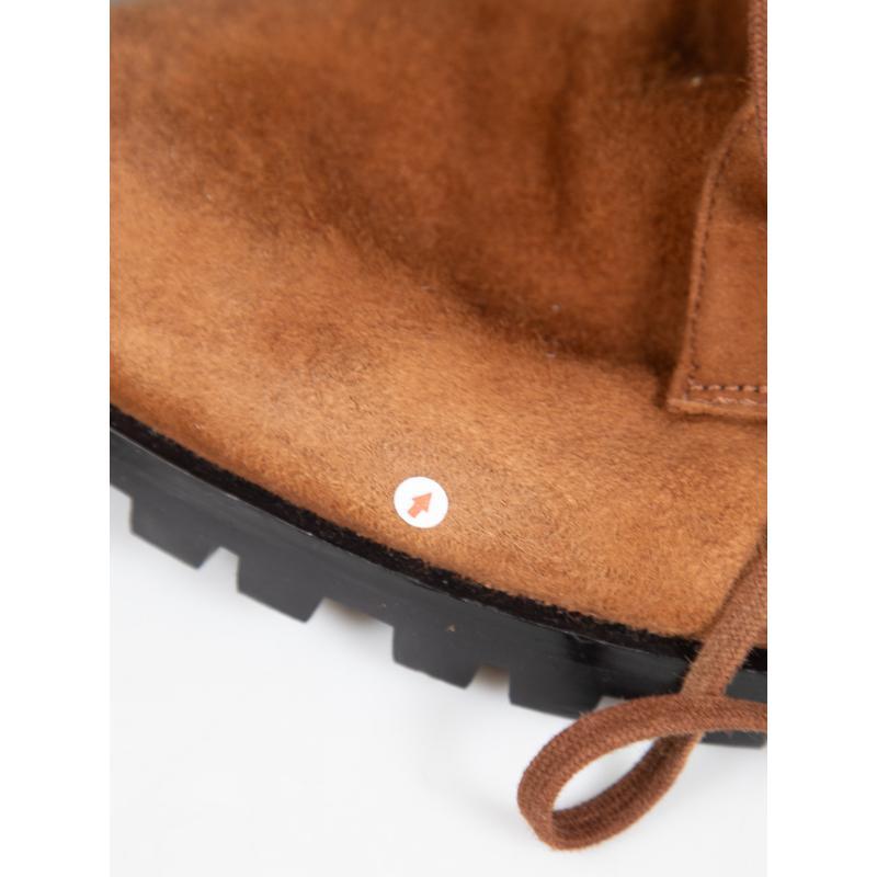 Stuart Weitzman Botas de combate con cordones de ante marrón talla US 9 en venta 1