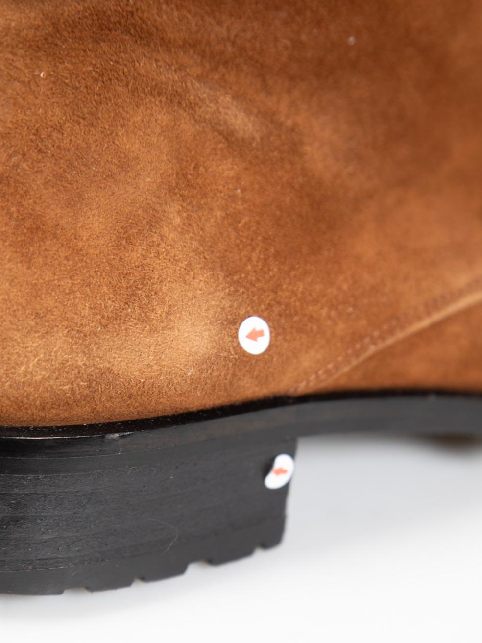 Stuart Weitzman Botas de combate con cordones de ante marrón talla US 9 en venta 2
