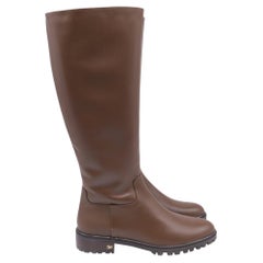 Stuart Weitzman City Knee High Boots in Brown Leather