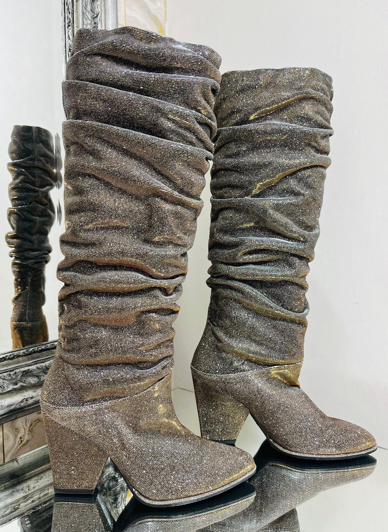 Women's Stuart Weitzman For Russel Bromley Glitter Knee High Boots