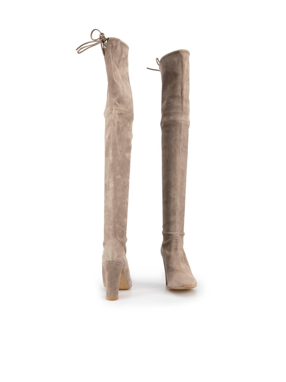 Stuart Weitzman for Russell & Bromley Tie Strap Thigh High Boots Size US 5.5 In Good Condition In London, GB
