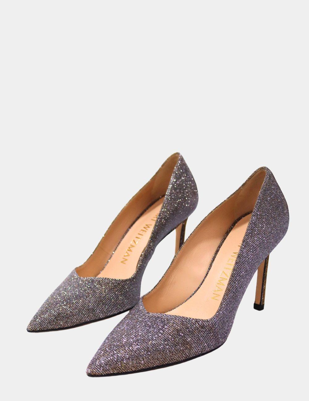 Brown Stuart Weitzman Glitter Anny Pumps Size US 6.5 For Sale