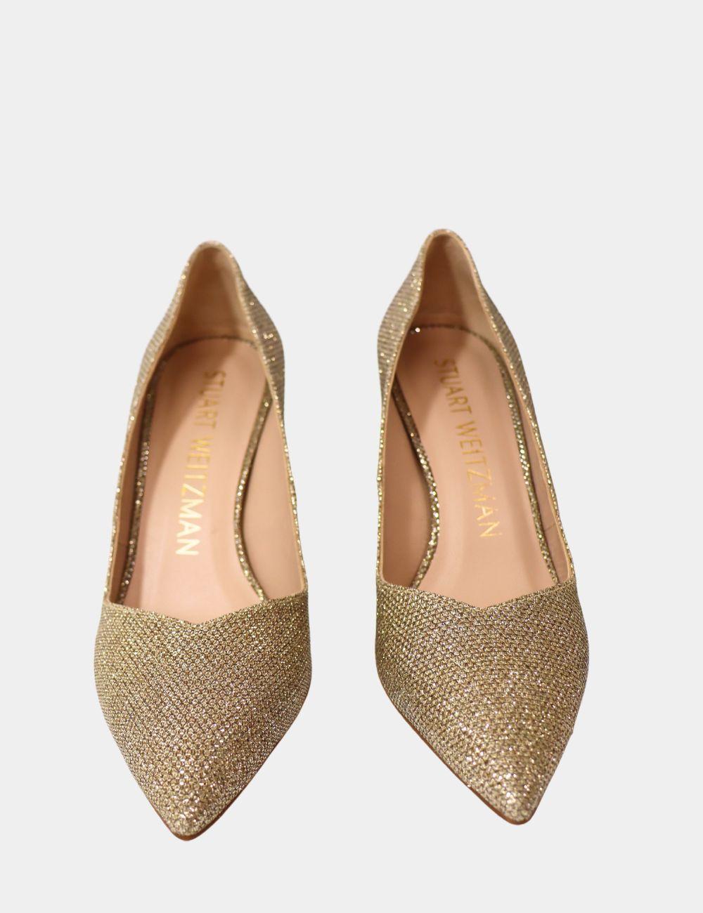 Stuart Weitzman Glitter Anny Pumps Size US 7.5 In Good Condition For Sale In Amman, JO