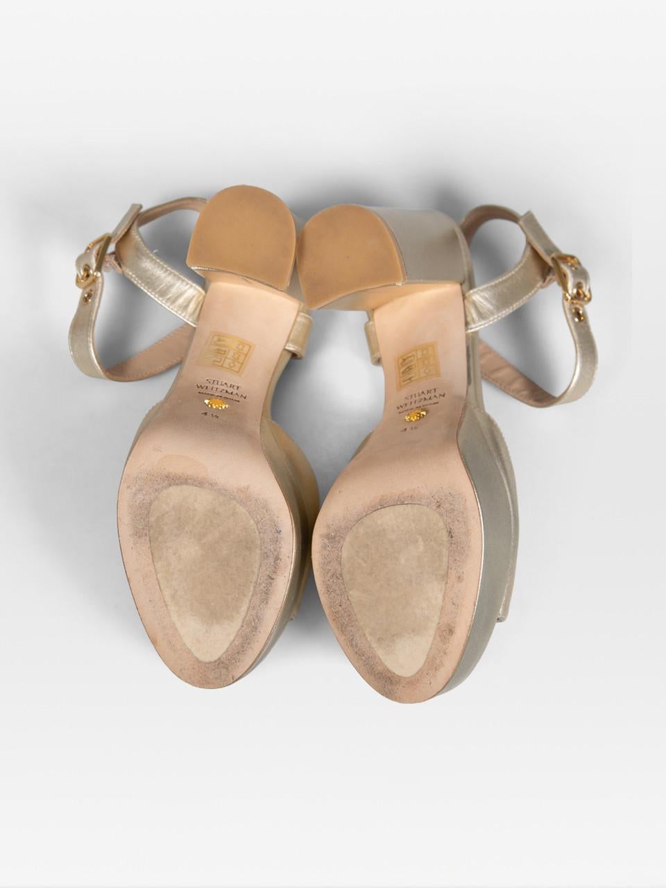 Sandales à plateforme Stuart Weitzman, taille US 4,5 Bon état - En vente à London, GB