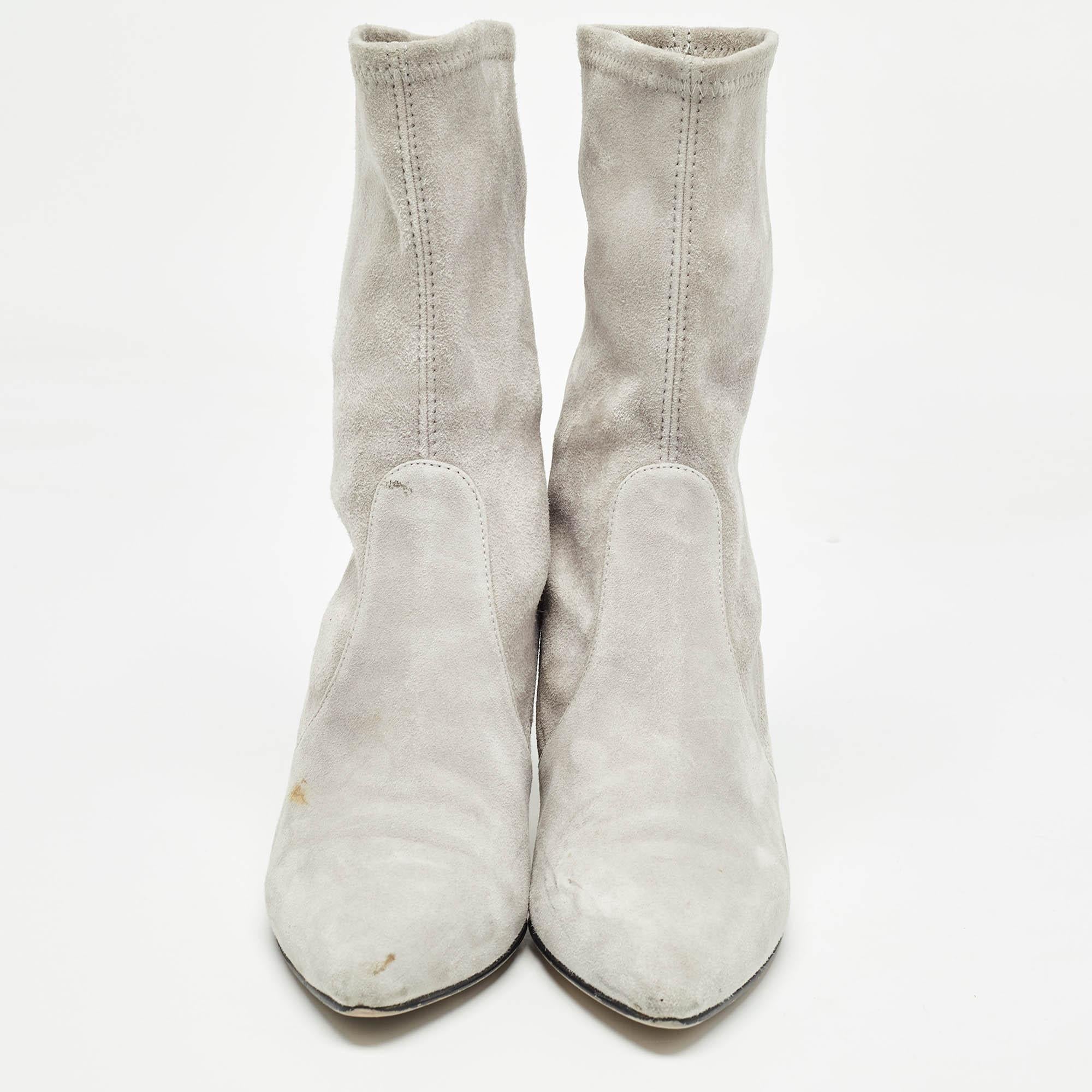 Stuart Weitzman Botines de ante gris Talla 36.5 Gris en venta