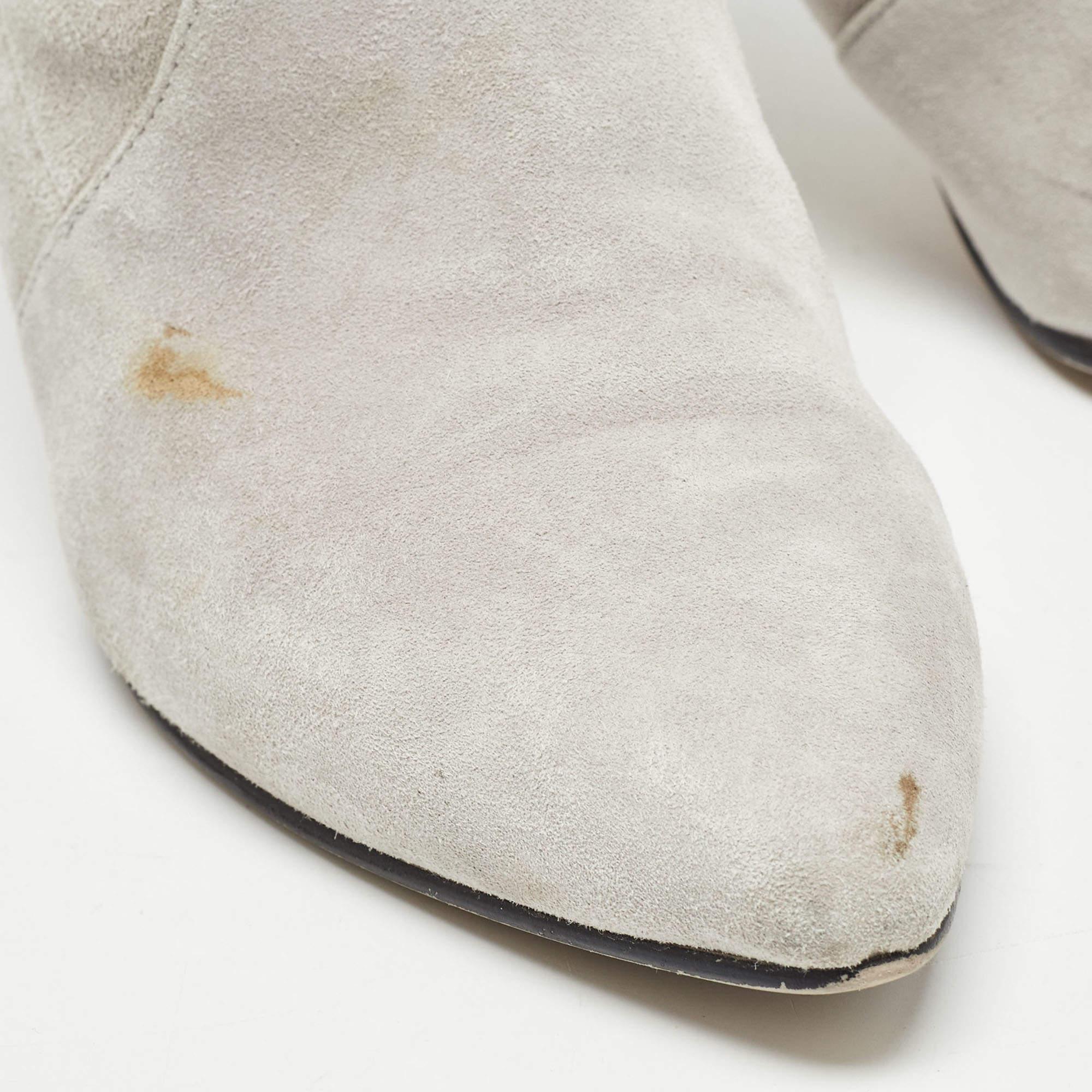 Stuart Weitzman Botines de ante gris Talla 36.5 en venta 3