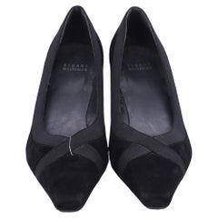 Stuart Weitzman Keyhole Accent Pumps in Black Suede