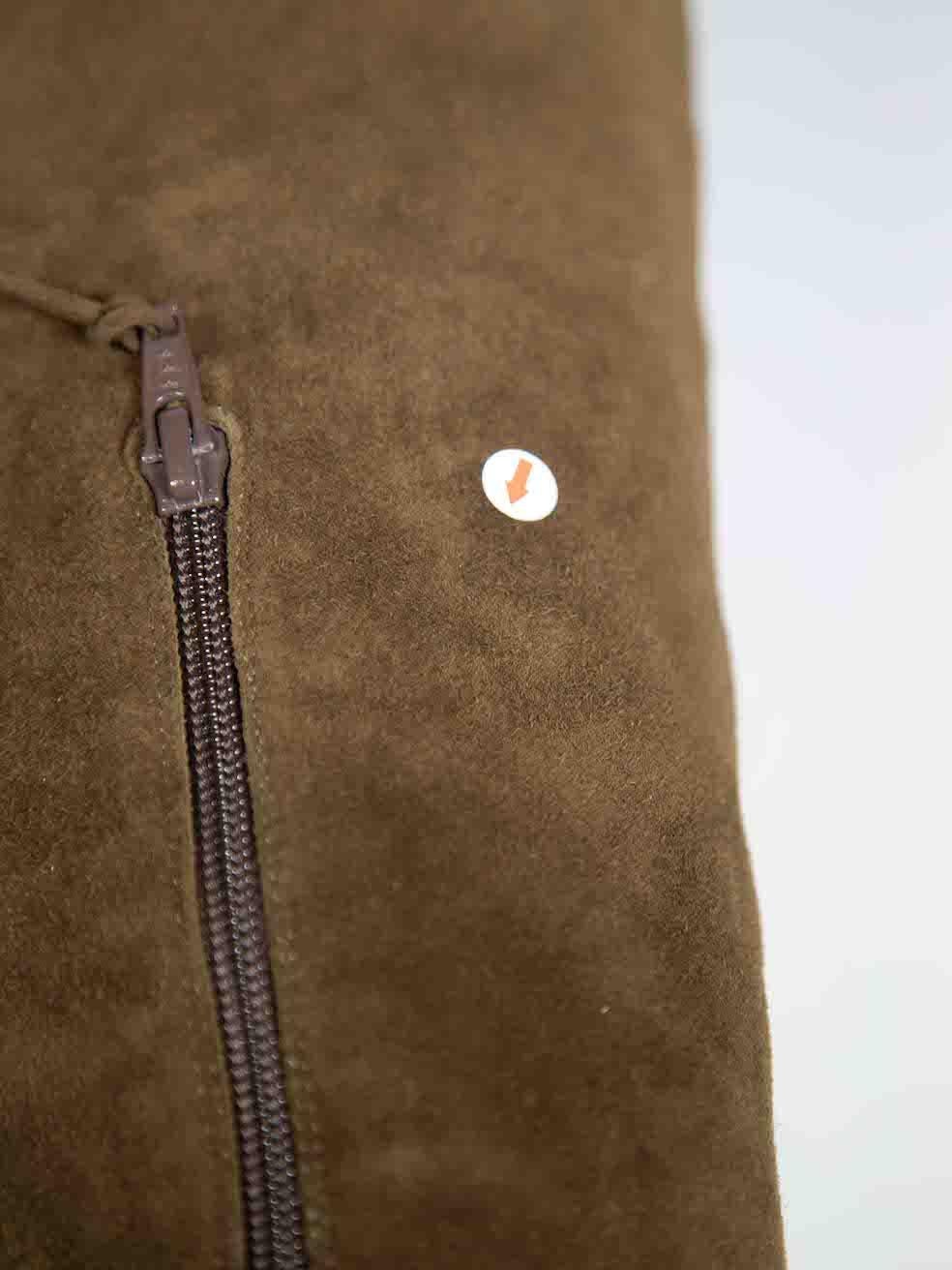Stuart Weitzman Khaki Suede Over the Knee Boots Size IT 38.5 1