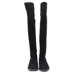Bottes montant jusqu'aux genoux Stuart Weitzman en daim noir