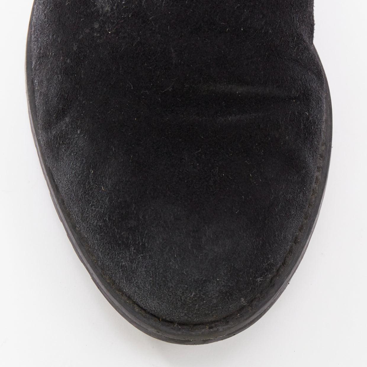 STUART WEITZMAN Lowland black suede drawstring top over knee flat boots EU38 en venta 1