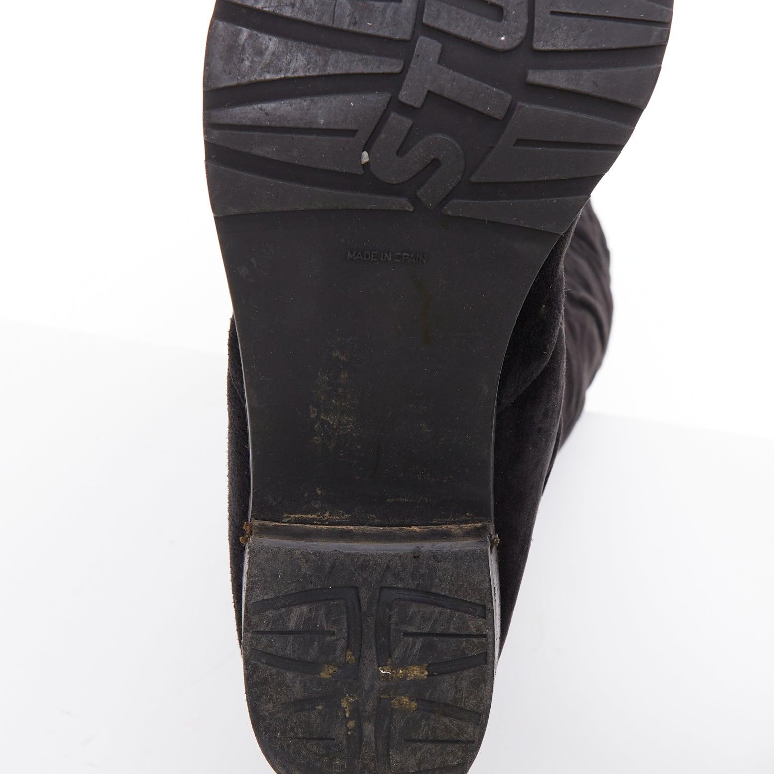 STUART WEITZMAN Lowland black suede drawstring top over knee flat boots EU38 en venta 4