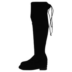 Stuart Weitzman Lowland Over-The-Knee Boots in Black Suede