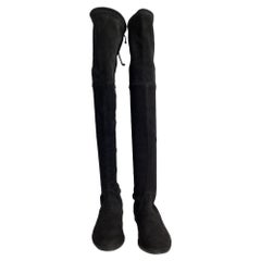 Stuart Weitzman Lowland Over-The-Knee Boots in Black Suede