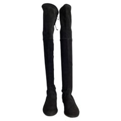 Bottes au-dessus du genou « Lowland » de Stuart Weitzman en daim noir