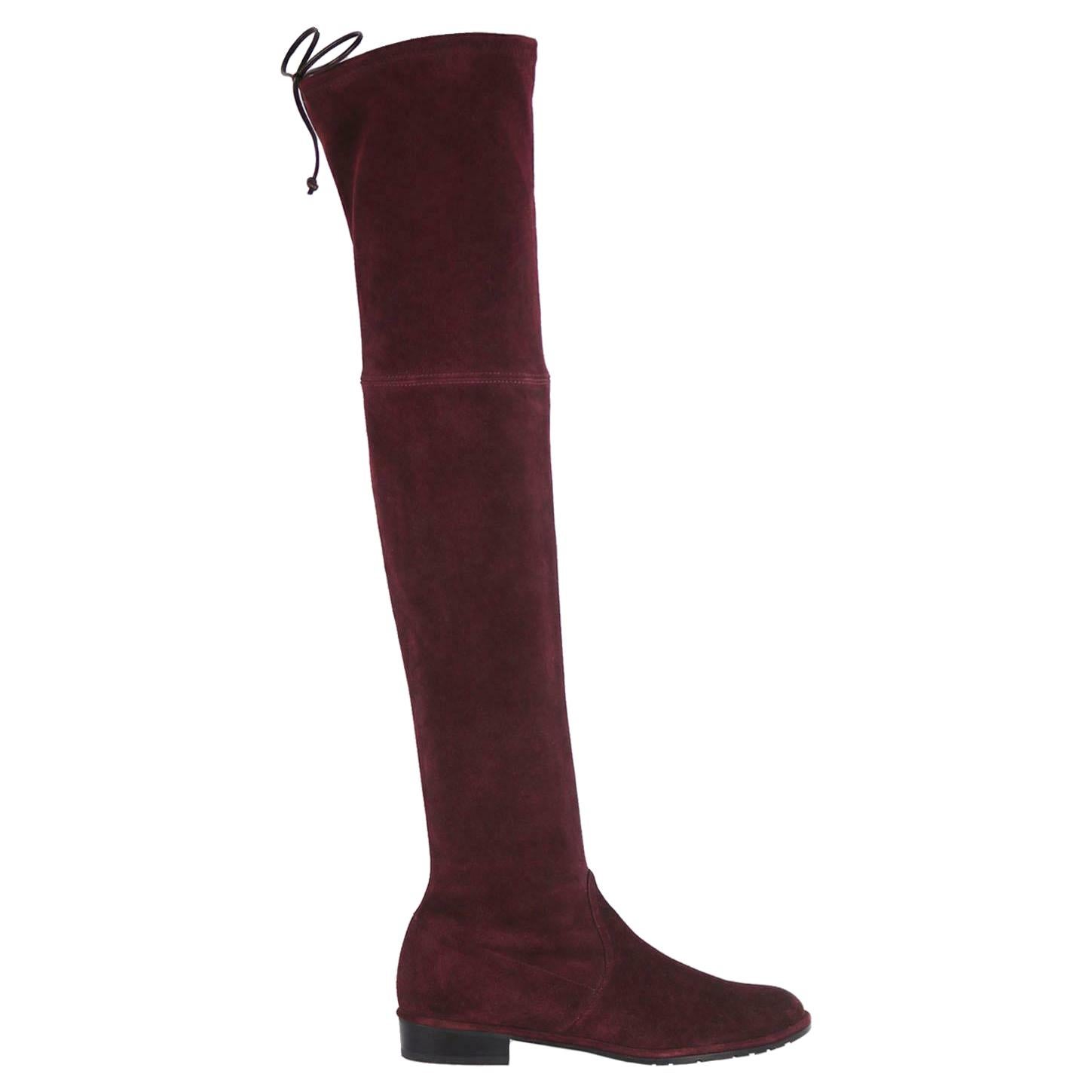 Stuart Weitzman Lowland Suede Over-The-Knee Boots