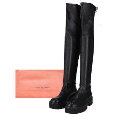 Stuart Weitzman Lowland Ultralift Calfskin Leather Over-The-Knee Boots
