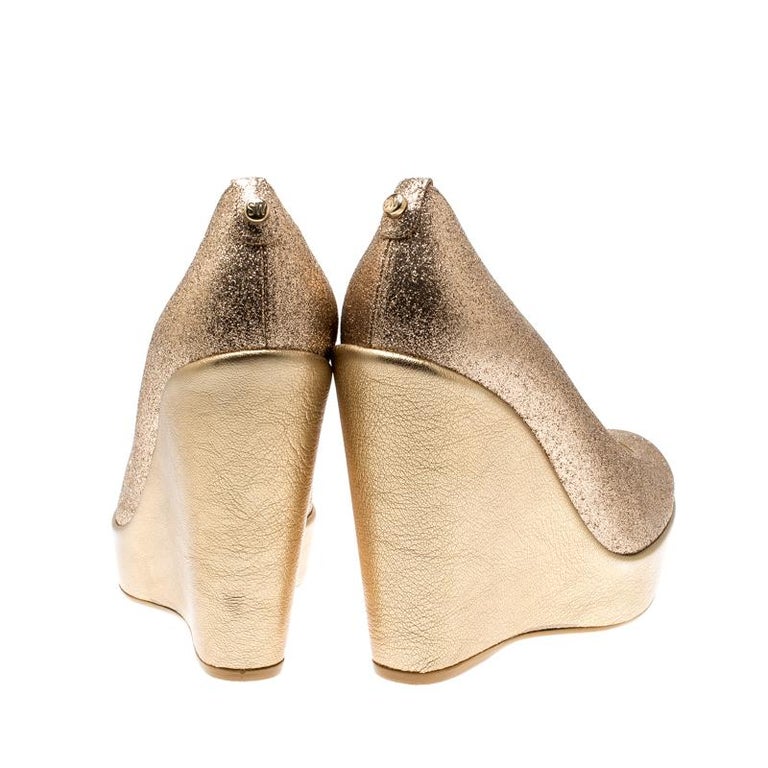 stuart weitzman gold platform