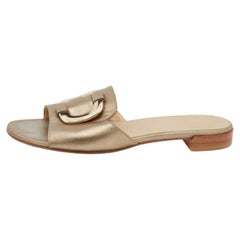 Stuart Weitzman - Sandali in pelle oro metallizzato taglia 39