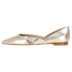 Stuart Weitzman - Scarpa piatta in pelle metallica