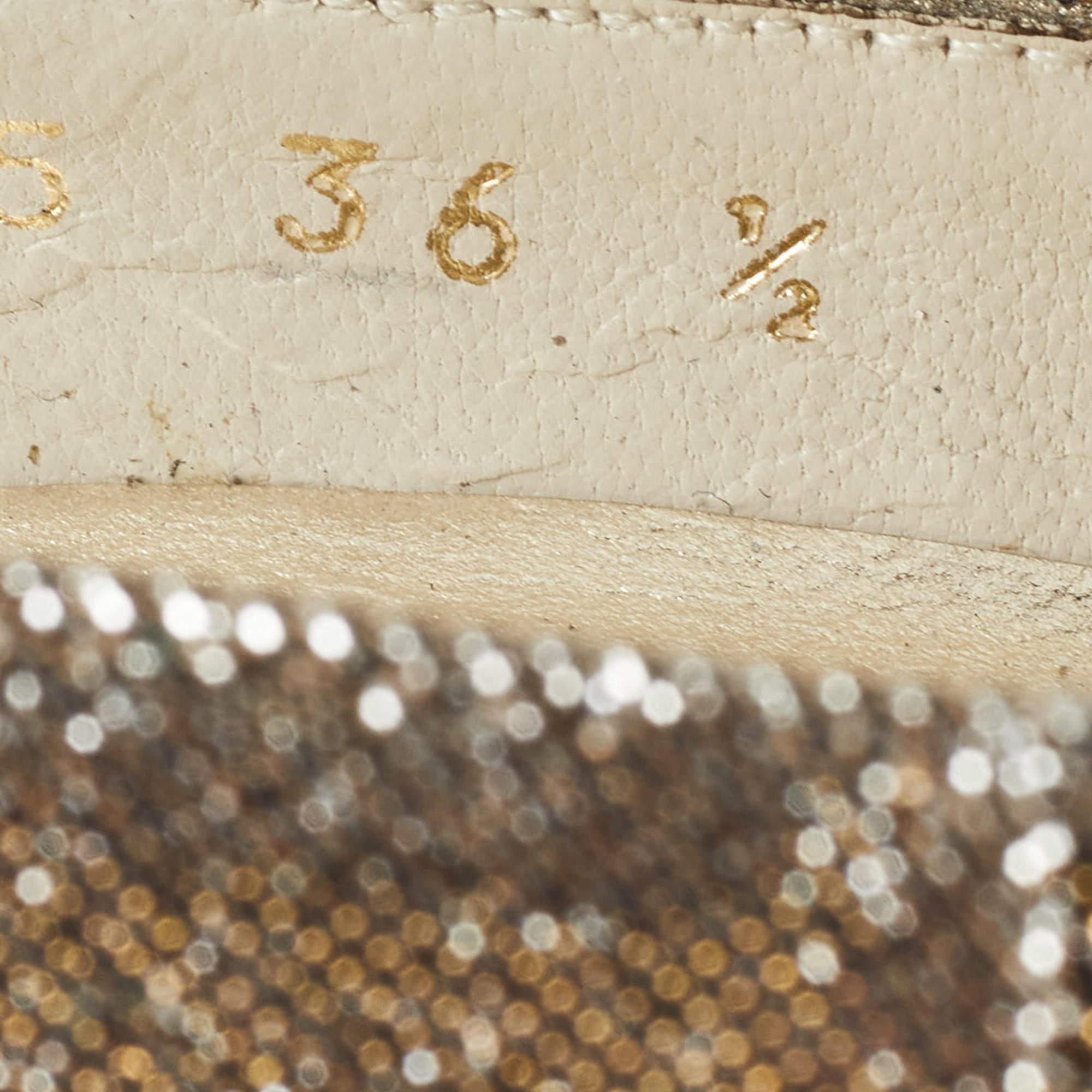 Stuart Weitzman - Pompe a punta in tessuto lurex metallizzato - misura 36,5 in vendita 3