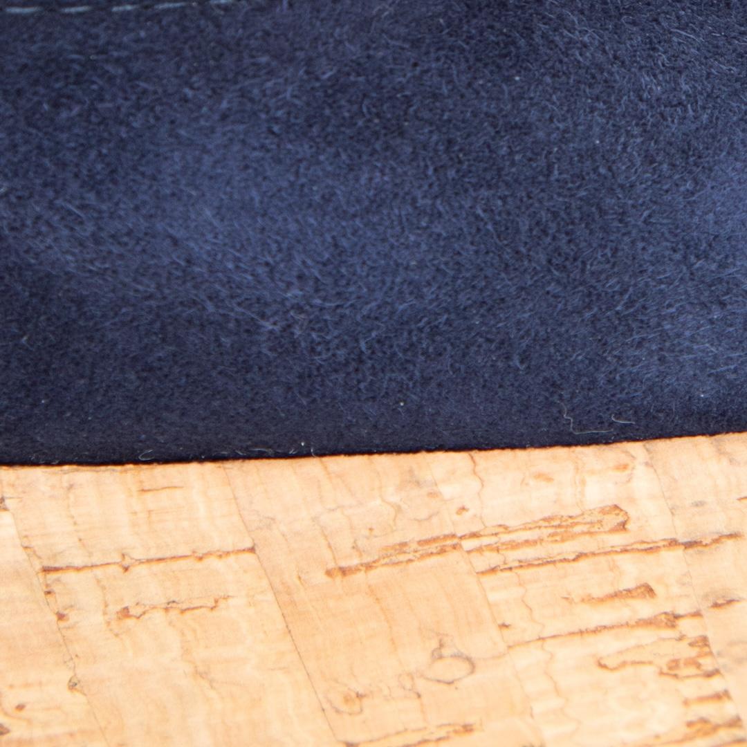 Stuart Weitzman Navy Suede Cork Heel Wedges Size US 6.5 Pour femmes en vente