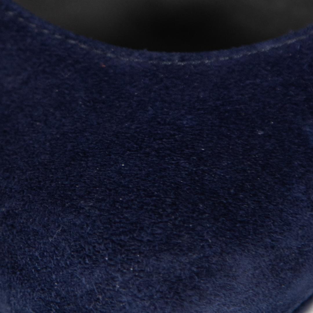 Stuart Weitzman escarpins à plateforme en daim bleu marine, taille IT 38 en vente 1