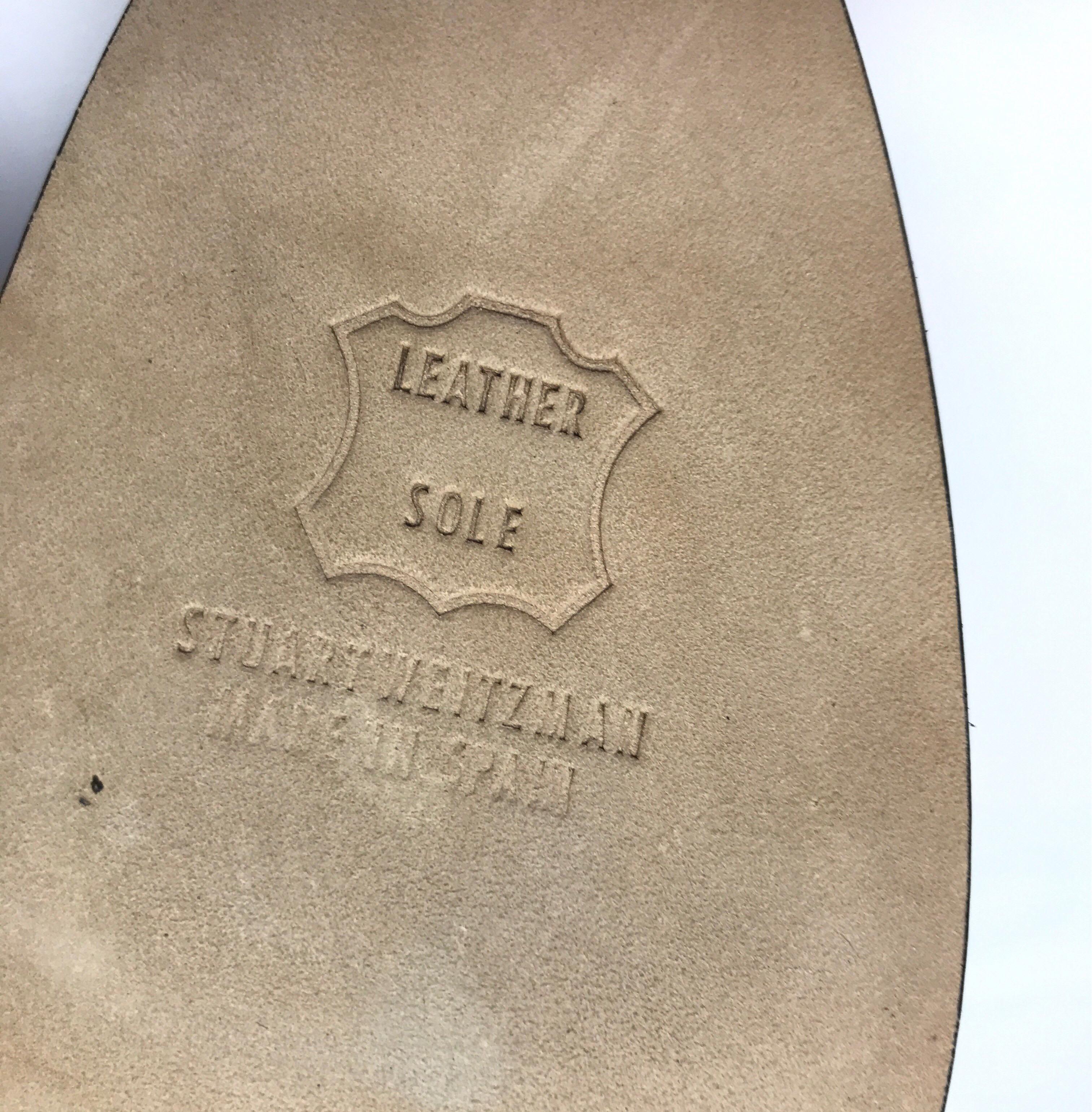 Women's Stuart Weitzman Nude Patent Leather Heel-8 For Sale