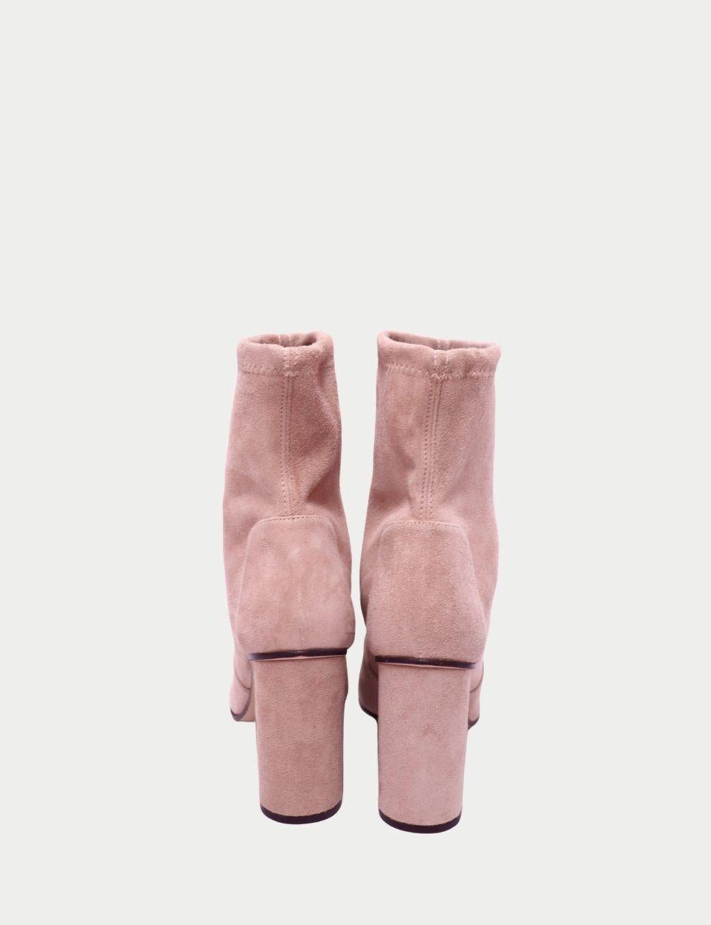 Marron Stuart Weitzman - Bottines à talons en daim rose nude - EU 38 en vente