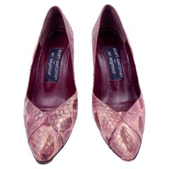 Vintage Stuart Weitzman Purple Snakeskin Pump