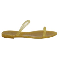Stuart Weitzman Sawyer Jelly Sandals in Yellow Rubber