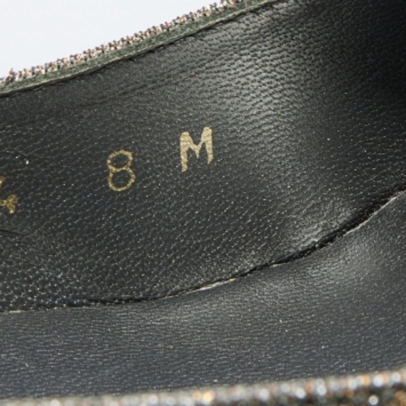 Stuart Weitzman Argento/Oro in tessuto lurex con zeppa in sughero Taglia 38,5 in vendita 3