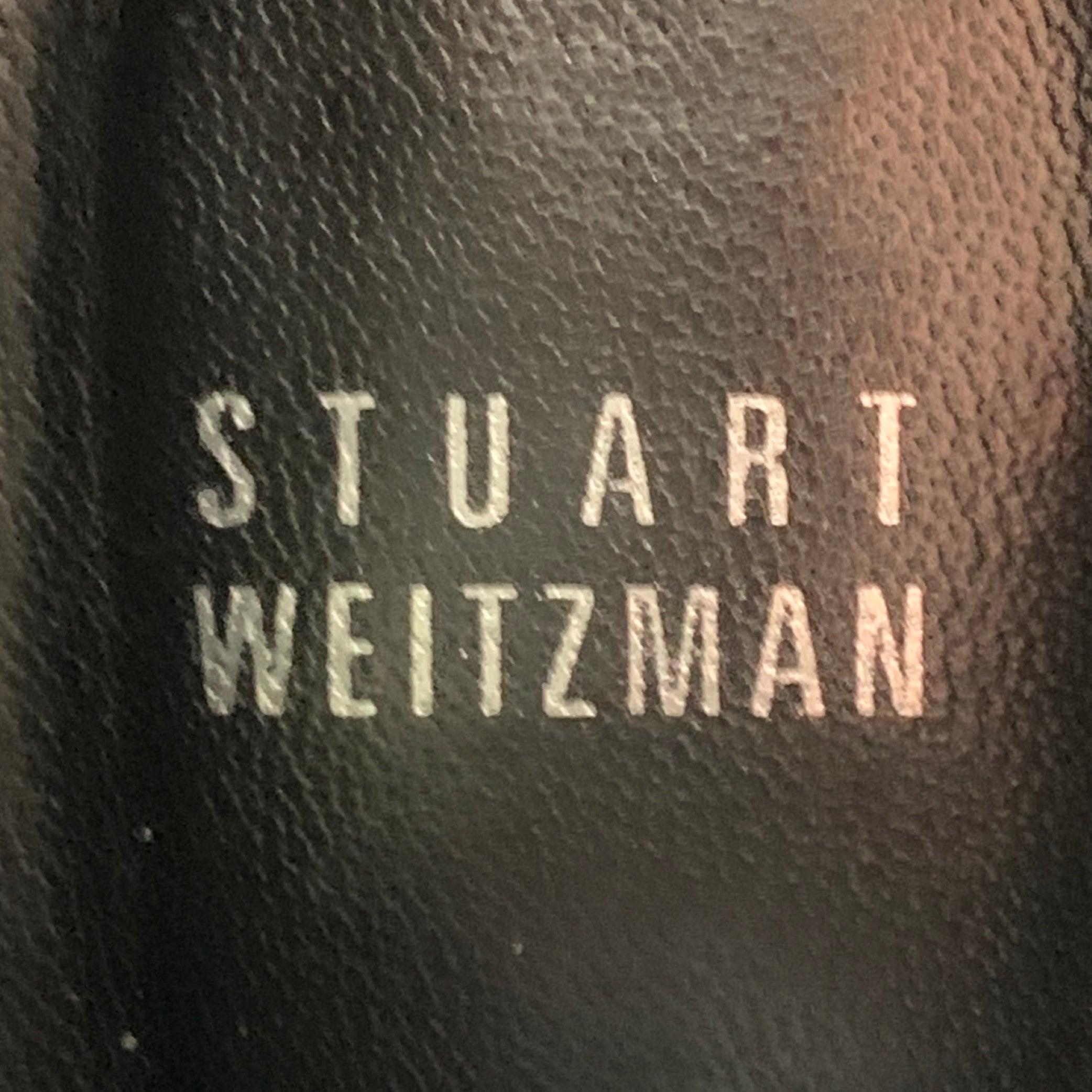 STUART WEITZMAN Größe 10 Schwarz Nieten Reißverschlüsse Lederstiefel im Angebot 3