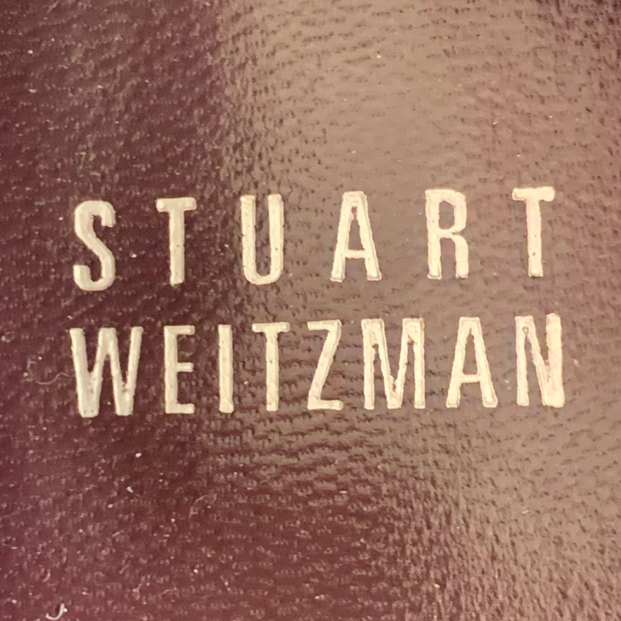 STUART WEITZMAN Größe 11 Schwarz Samt texturiert Slip On Loafers Flats im Angebot 3