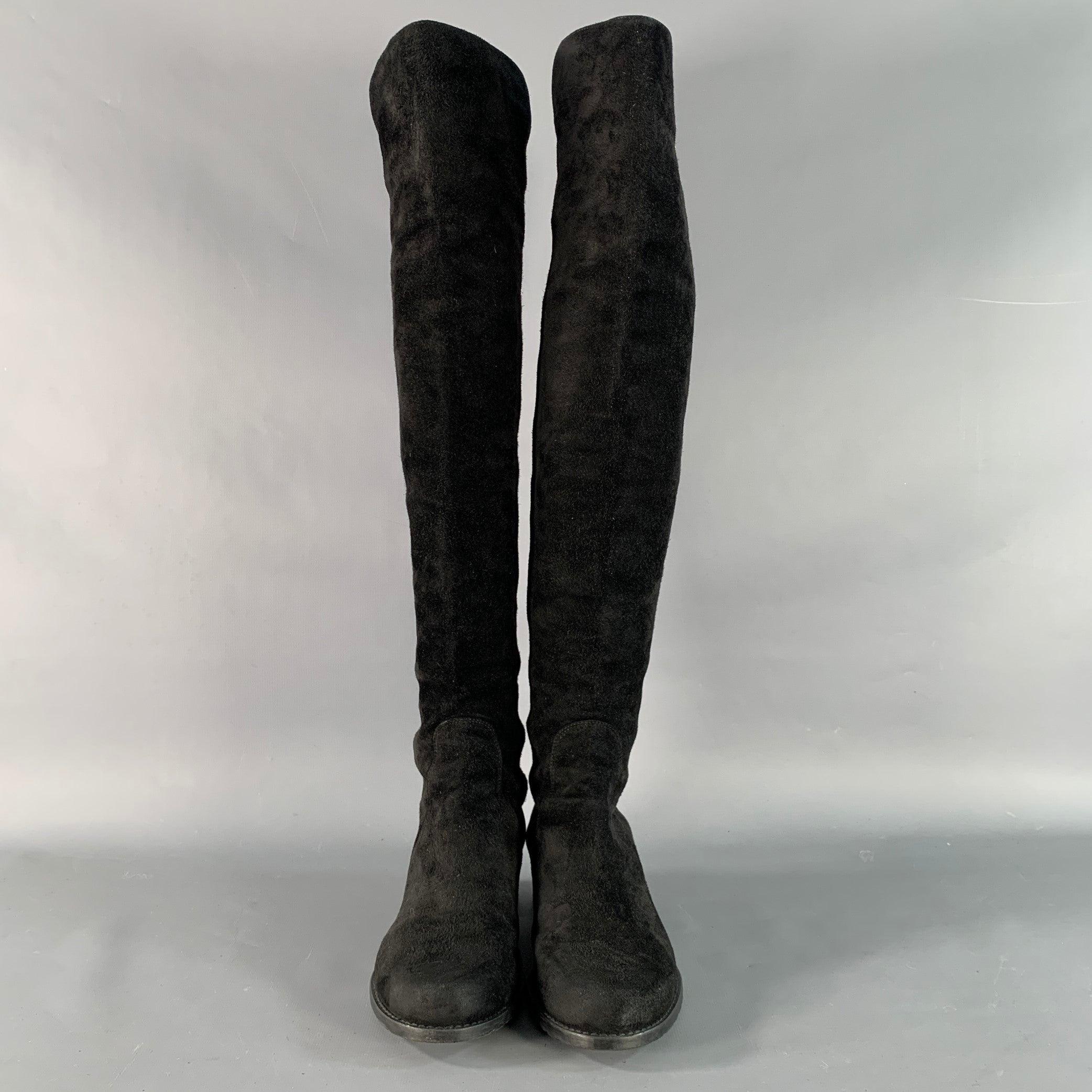 Women's STUART WEITZMAN Size 6 Black Nylon Boots For Sale