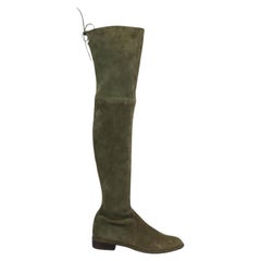 Used Stuart Weitzman Stretch Suede Over The Knee Boots Eu 37 Uk 4 Us 7