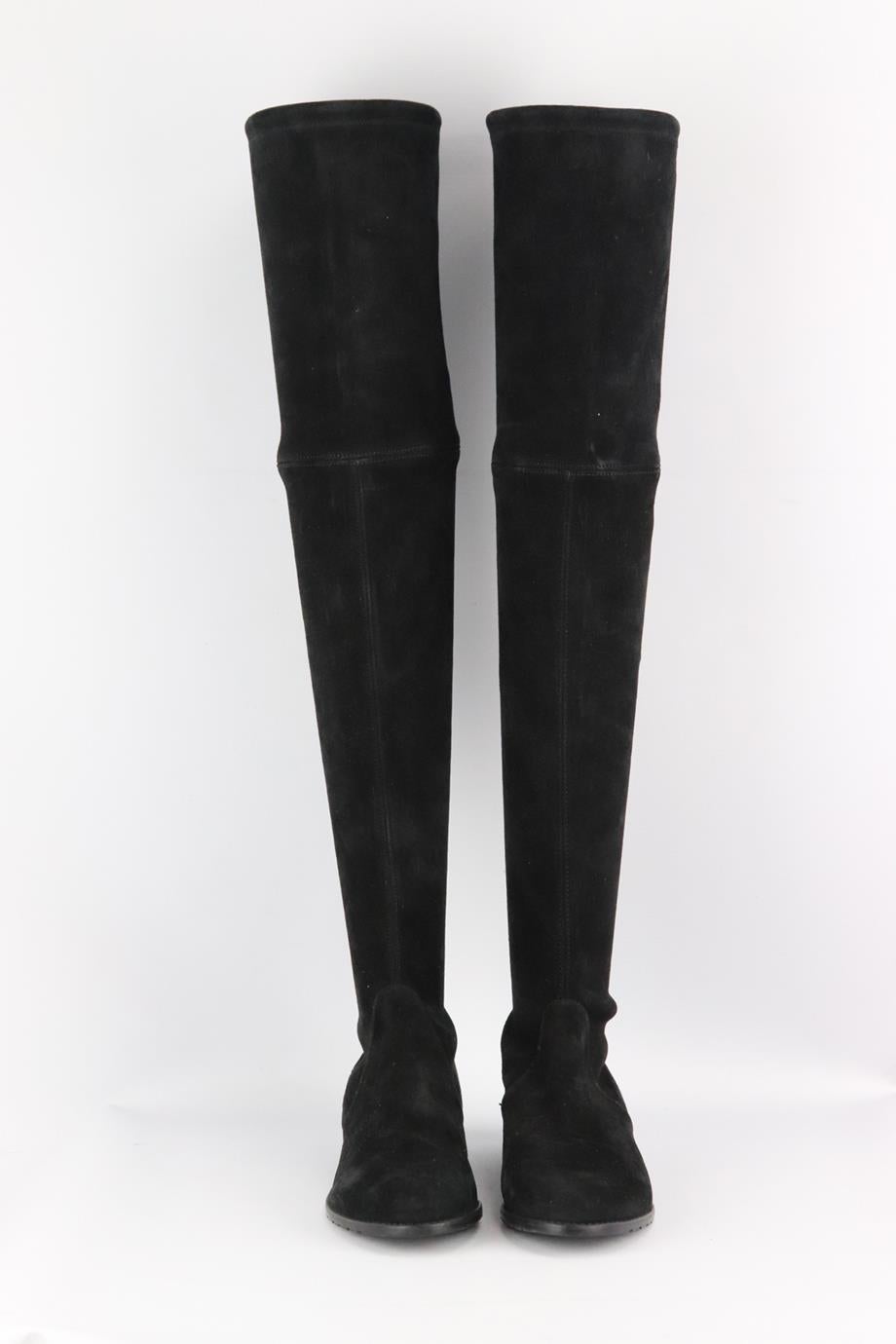 Stuart Weitzman Stretch Suede Over The Knee Boots Eu 38.5 Uk 5.5 Us 8.5 In Excellent Condition In London, GB