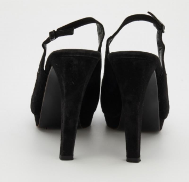Stuart Weitzman Sandalias de ante con plataforma de cristal tamaño 39,5 en venta 1