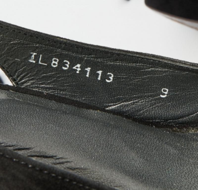 Stuart Weitzman Sandalias de ante con plataforma de cristal tamaño 39,5 en venta 3