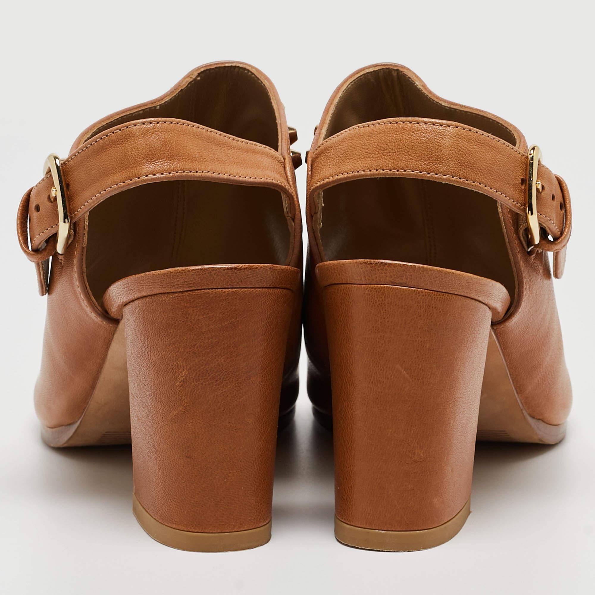 Stuart Weitzman Tan Leather Studded Slingback Sandals Size 36 1