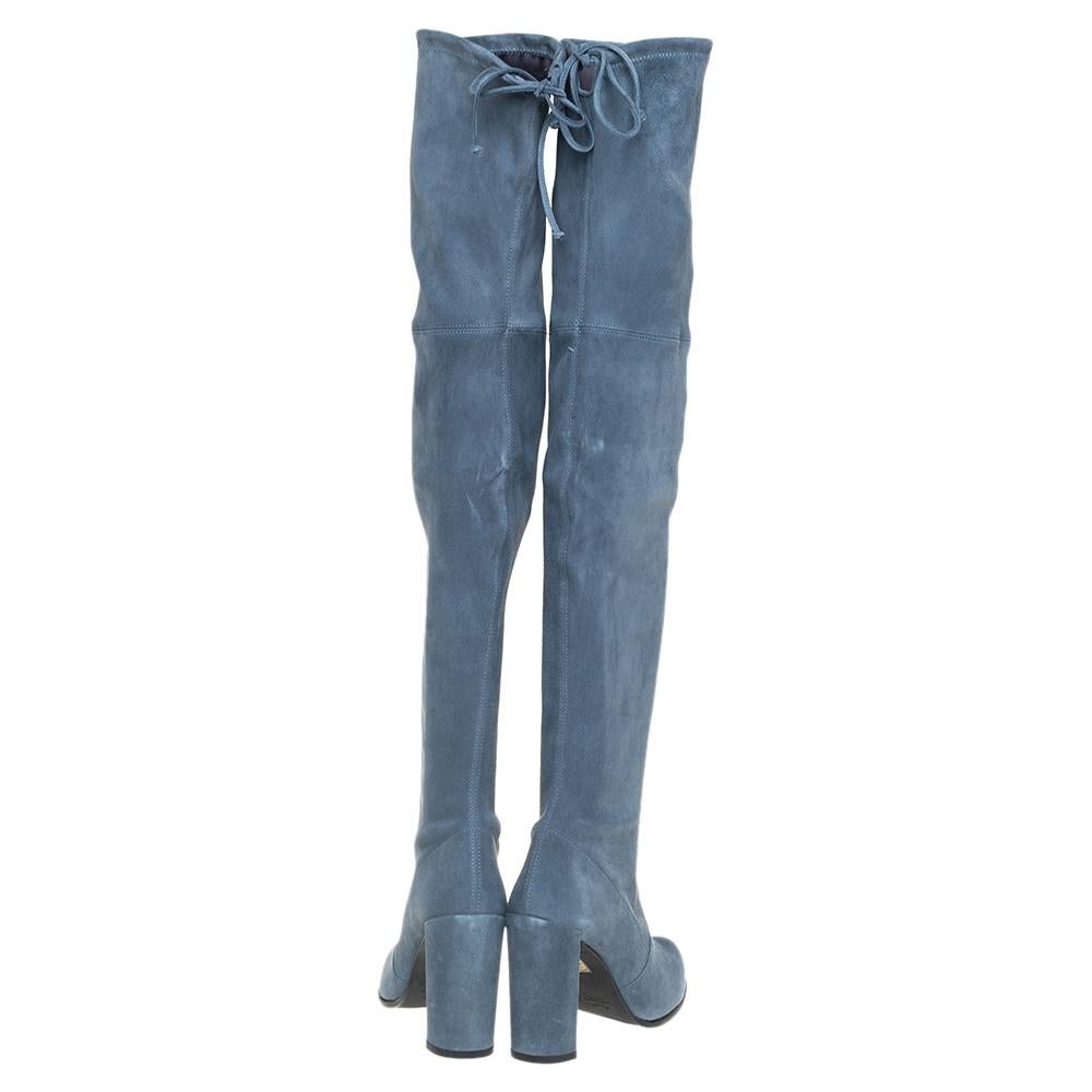 stuart weitzman blue boots