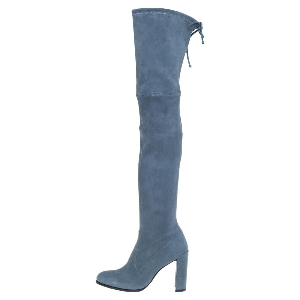 stuart weitzman light blue boots