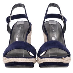 Stuart Weitzman 'Teddi' Suede Espadrille Wedge Sandals