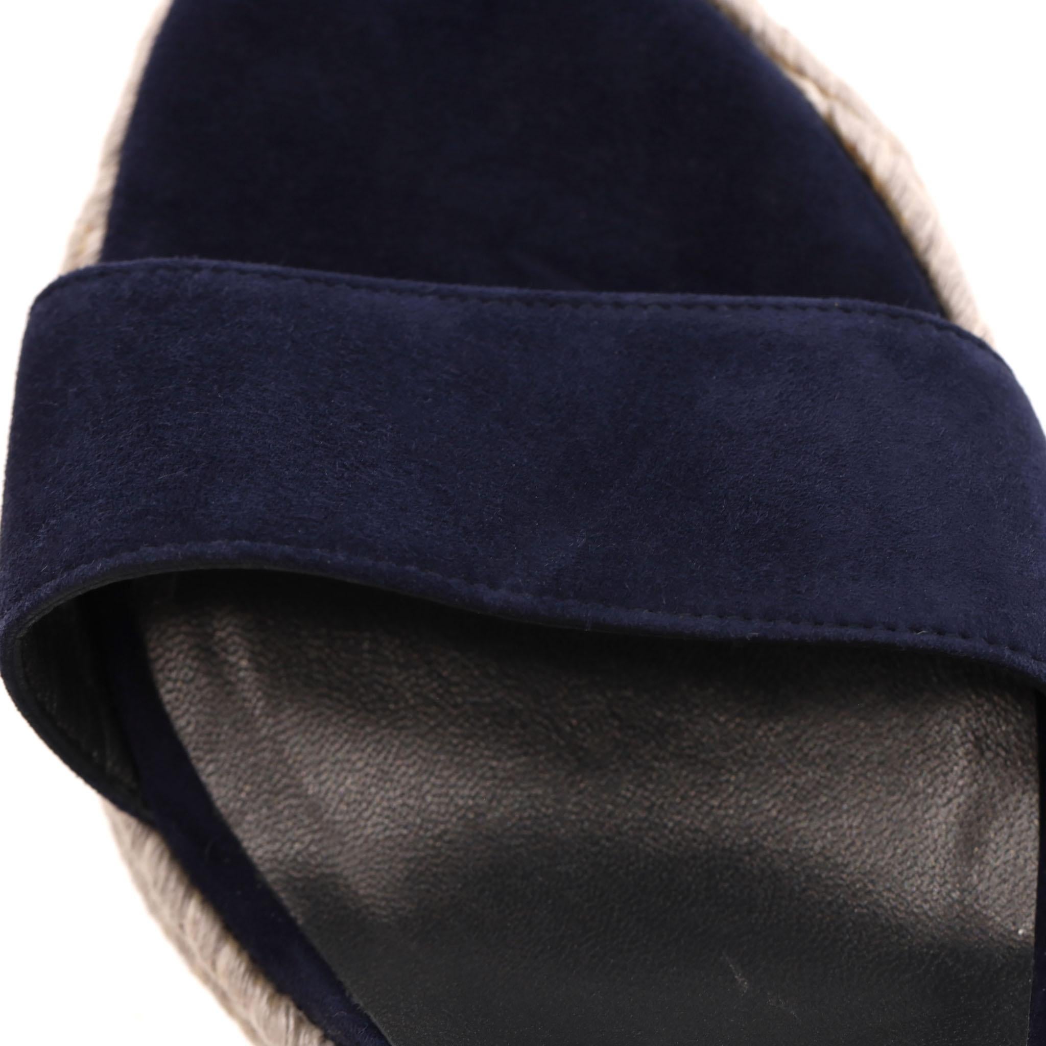 Stuart Weitzman 'Teddi' Suede Espadrille Wedge Sandals en venta 3