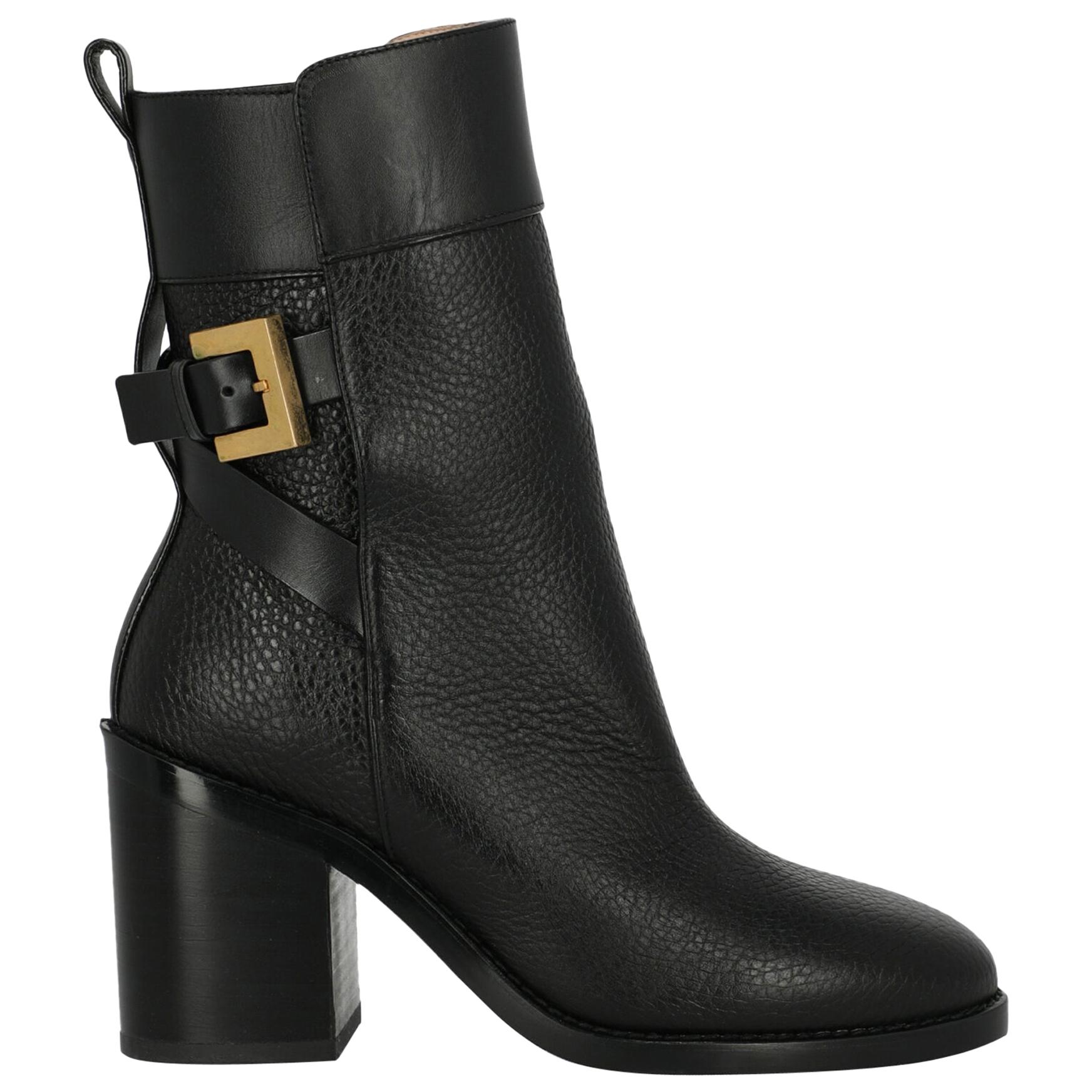 Stuart Weitzman Woman Ankle boots Black Leather IT 36 For Sale