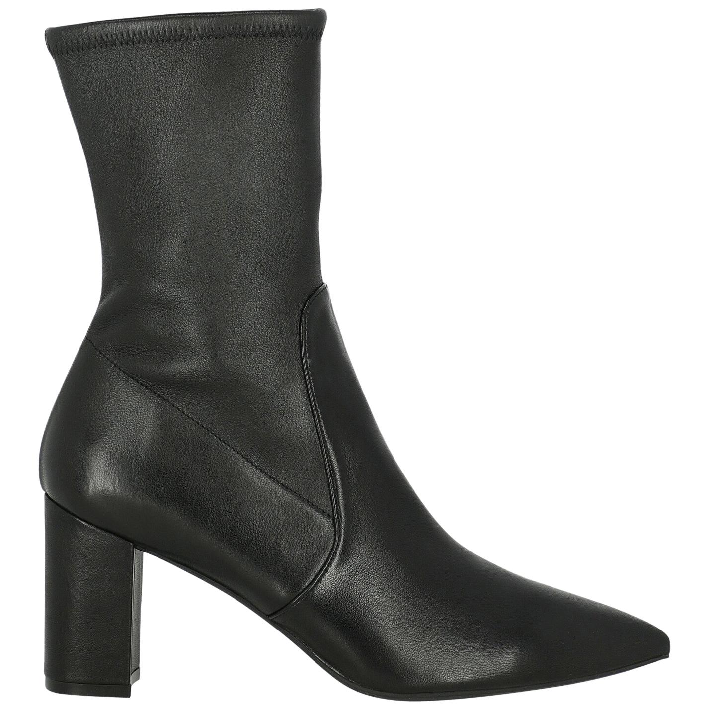 Stuart Weitzman Woman Ankle boots Black Leather IT 40 For Sale