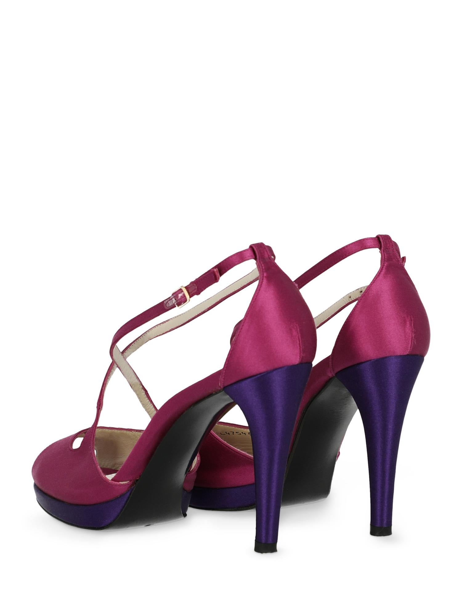 Stuart Weitzman Woman Sandals Pink, Purple EU 40 In Fair Condition For Sale In Milan, IT