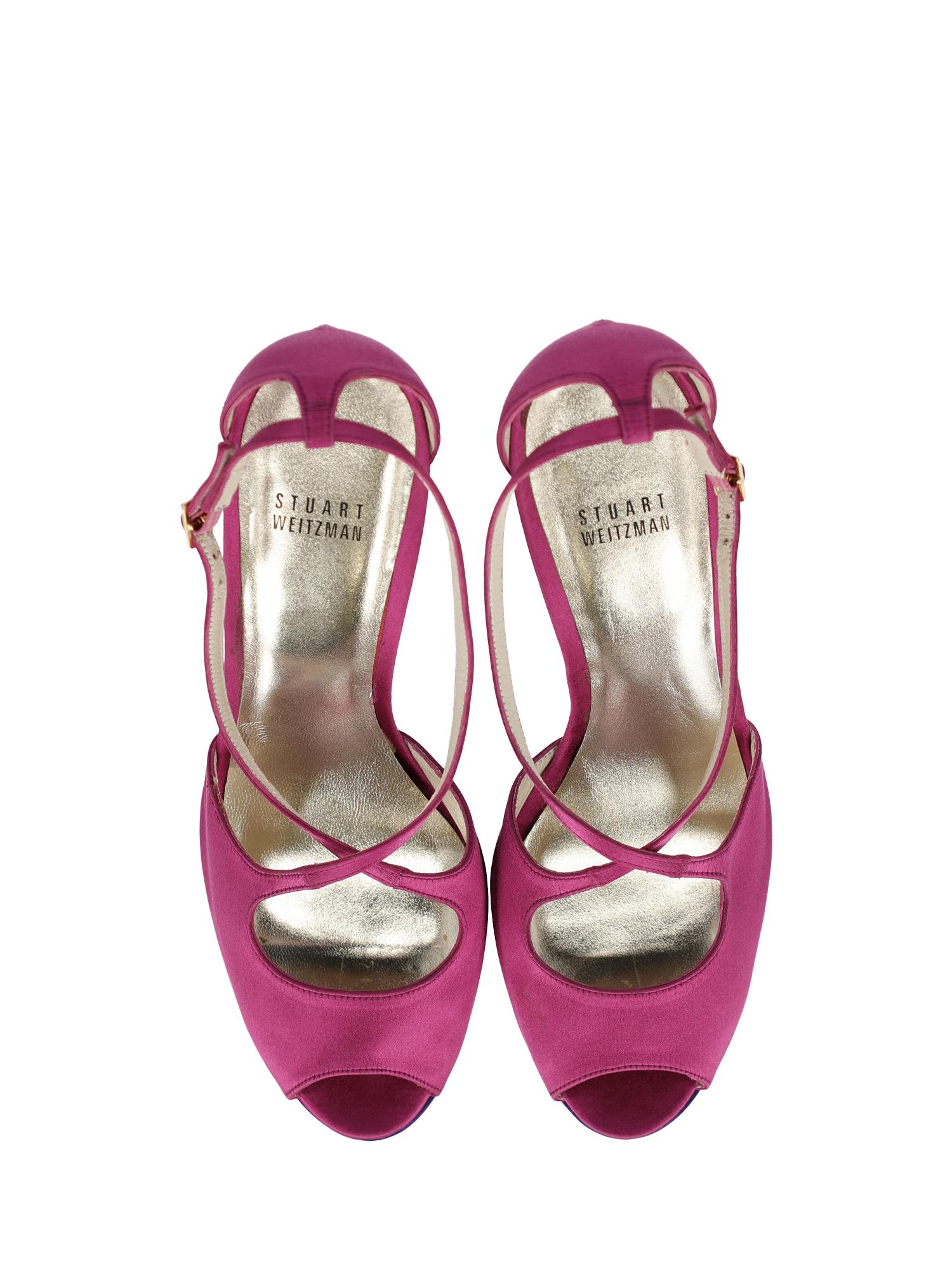 Stuart Weitzman Woman Sandals Pink, Purple EU 40 For Sale 1