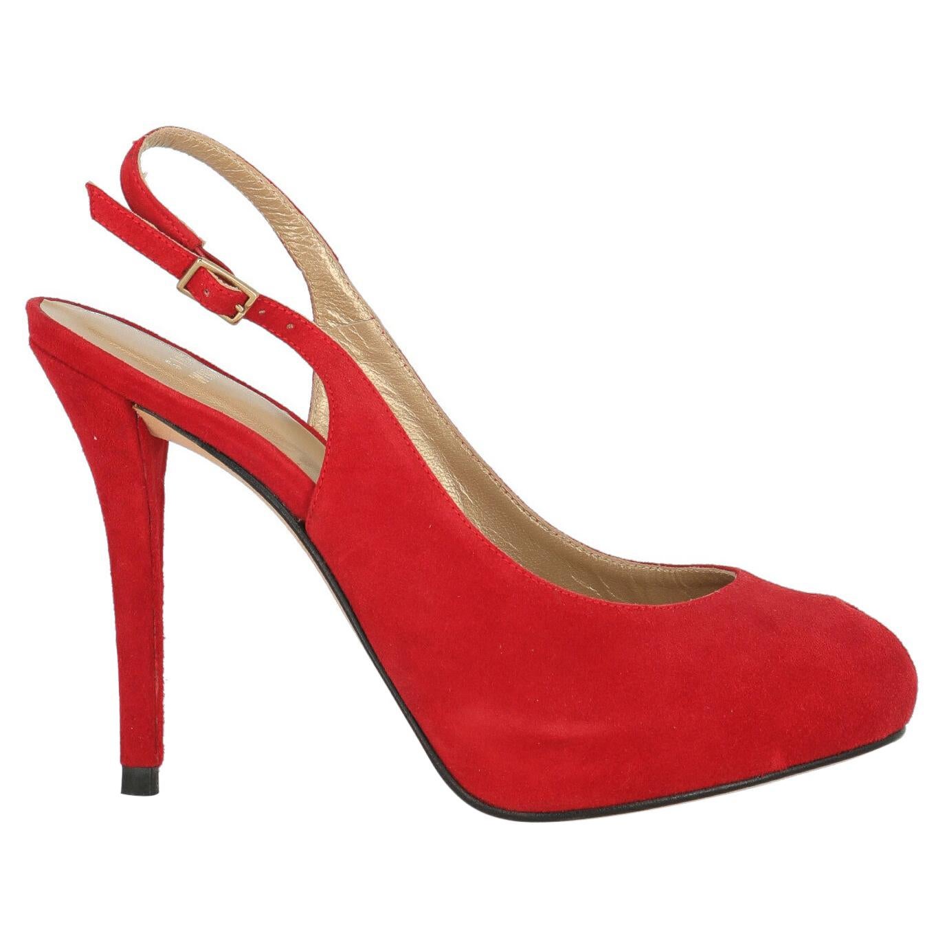 Stuart Weitzman Women  Sandals Red Leather IT 37 For Sale