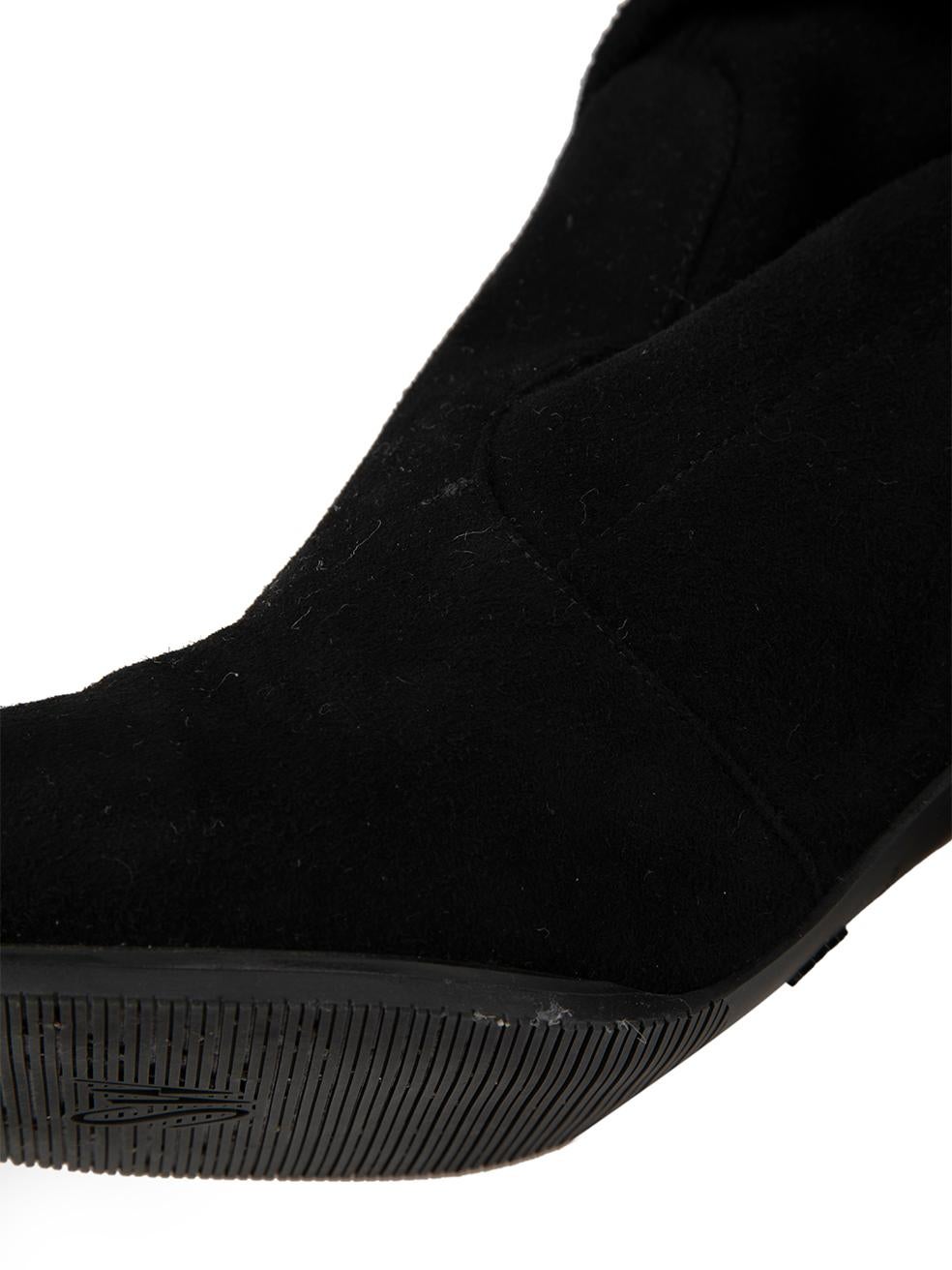 Stuart Weitzman Women's Black Suede Tieland Over The Knee Boots 2